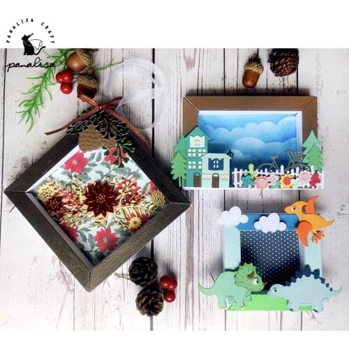 Panalisacraft 3 sizes Photo Frame Metal Cutting Dies Stencils for DIY Scrapbooking/album Decorative Embossing DIY Paper Cards