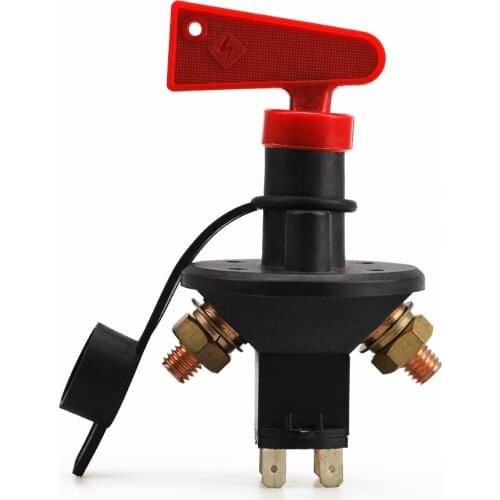Universal 12/24V 4 Terminals Battery Isolator Master Power Isolator Cut Out/Off Kill Switch FIA Type Kit Car Race Rally