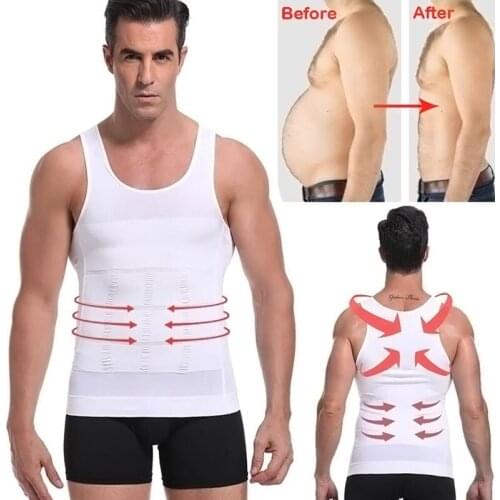 Slimming Gynecomastia Compression Vest Men Waist Trainer Abdomen Corset Body Shaper Shapewear Top Tummy Belly Control Underwear