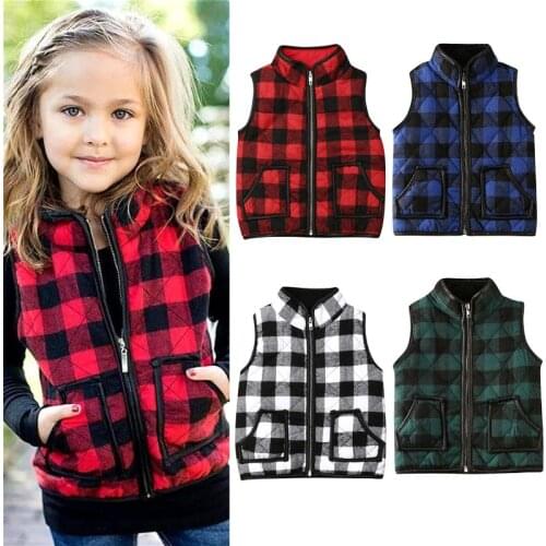 1-6Years Kids Baby Boys Girls Coats 2021 Autumn Winter Sleeveless Zipped Waistcoats Children Jacket Outerwear Kids Clothes
