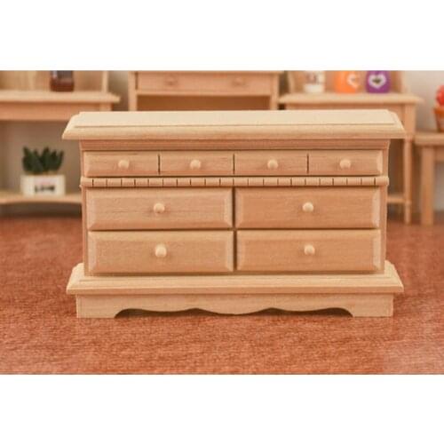 1/12 Doll House Mini Wood Cabinet Simulation Model Living Room Furniture Supplies Scenery Decor