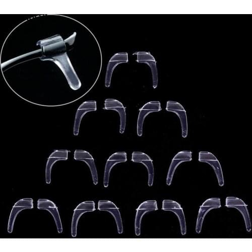 10pairs/set Silicone Glasses Ear Hooks Tip Eyeglasses Grip Ear Grip Hooks Anti Slip Holder for Eyeglasses