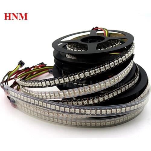 2M 144LEDs/m HD107S(Similar APA102/APA107)Addressable Digital RGB LED Strip 5050 SMD Pixel Light,White/Black PCB,IP20/IP65/IP67