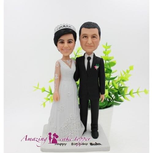 2019 AMAZING CAKE TOPPER Toys Dignified noble bride and groom statue Groom Gifts Ideas Customized Figurine Valentines Day
