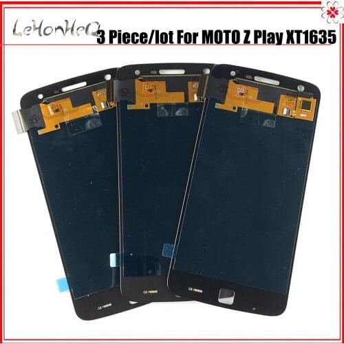 3 Piece/lot LCDS For Motorola Moto Z Play XT1635 LCD Display Touch Screen Digitizer Assembly For MOTO Z Play LCD Screen