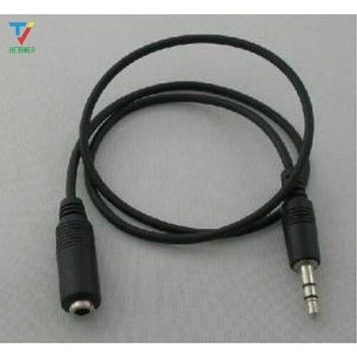500pcs/lot Wholesales black 1.1M Stereo Audio Extension Cable 3.5mm Male to Female wholesale cheap