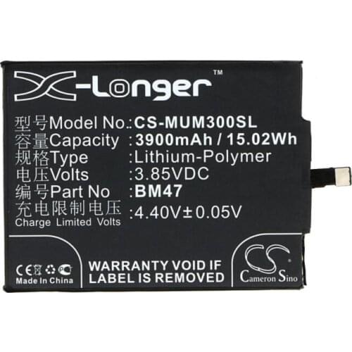 Cameron Sino 3900mAh battery for XIAOMI 3 3S 3X 4X Redmi 3 Redmi 3 5.0 BM47 Mobile, SmartPhone Battery