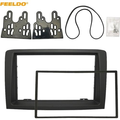 FEELDO 2 DIN Car Stereo Radio Fascia Plate Panel Frame For Fiat Idea Audio Panel Dashboard Frame Trim Mount Kit #MX5204