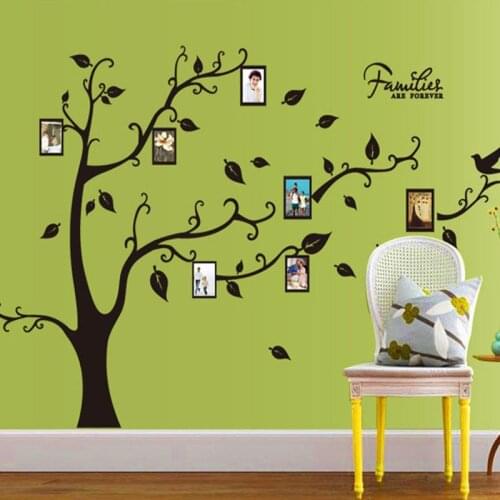 Large Photo Frame Family Tree Wall Decals Sticker Kids Room 3D Pattern Pictures Tree Branches Photo Wall Stickers