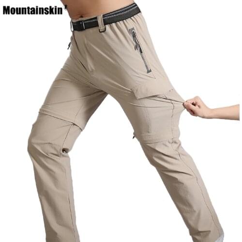 Mountainskin Mens Quick Dry Hiking Breathable Pants 8XL Elastic Fishing Outdoor Sport Camping Climbing Trekking Trousers VA918