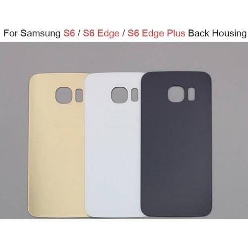 100% New For SAMSUNG Galaxy S6 S6edge Back Glass Battery Cover Housing Case Replacement For SAMSUNG GALAXY G920F G925F