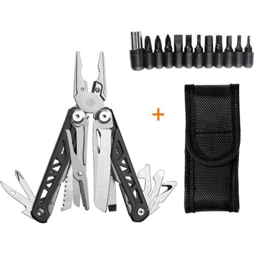 EDC Camping Multitool Plier Wire Stripper Cutter Multifunction Stainless Steel Pocket Knife Tool Outdoor Multi Folding Pliers