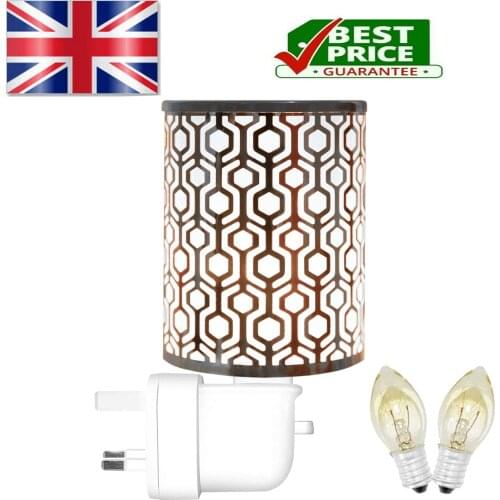 Electric Wax Burner Plug In Metal Oil Burner Wax Melt Warmer Candle Warmer Aroma Diffuser Lamp Home FragranceUK/US/EU/AU