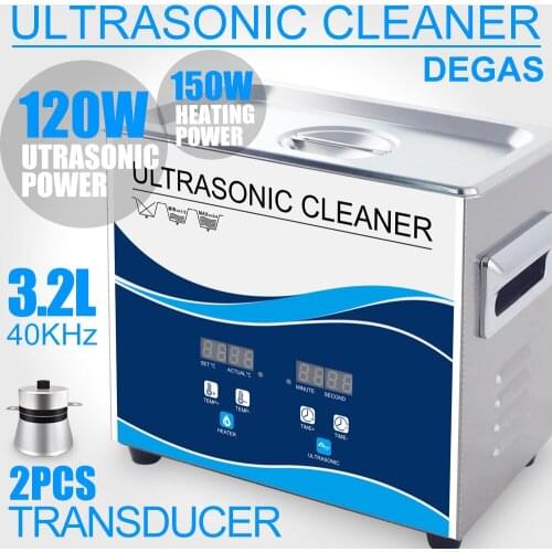 180W Ultrasound Cleaner 3.2L Bath Ultrasonic Wave Portable Eyegalsse brush Sonic molds Lab Dental manicure Tools oil Washer