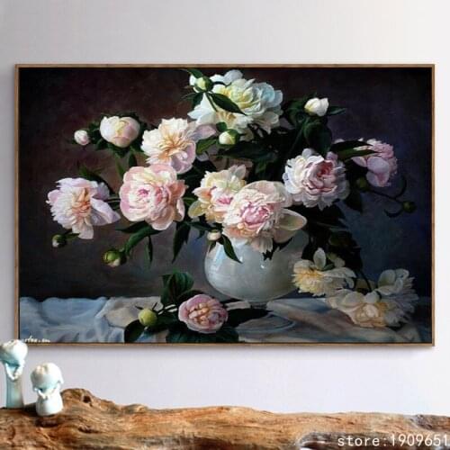 Cotton no frame still life realist flowers canvas printings oil painting printed on cotton home wall art decoration pictures