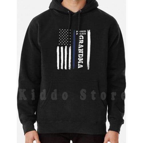 I Back The Blue Proud Police Grandma Thin Blue Line hoodies long sleeve Proud Flag American Flag Grandma Usa