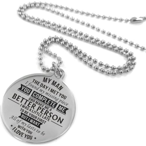 To My Boyfriend-I'D Find You Sooner & Love You Longer Engraving Stainless Steel Necklace Custom Necklace Personalized Necklaces