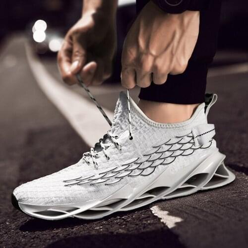 Large Size Outdoor Non-slip Spring Men Running Shoes New Men Training Shoes Sport Man Sneakers Mens White Sports Shoes D-577