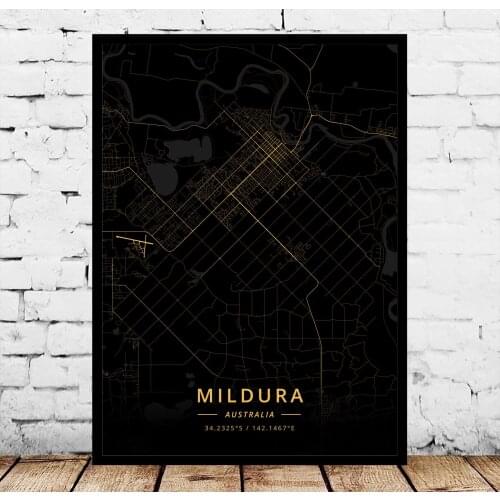 Melbourne Mildura Newcastle Nowra Orange Perth Australia Poster