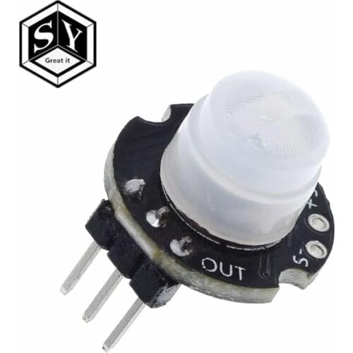 MH-SR602 MINI Motion Sensor Detector Module Pyroelectric Infrared PIR kit sensory switch Bracket for arduino Diy With lens