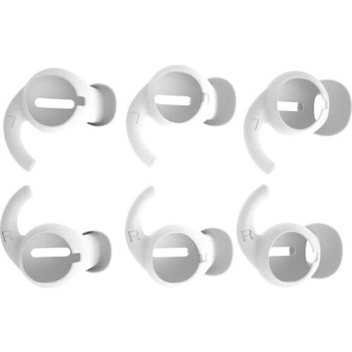 3Pair Soft Silicone Earbuds Headphone Earpods Cover Eartip Ear Hook Cap for Airpods 1/2 Wireless Bluetooth Earphone