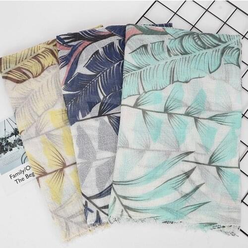 2018 New Bubble Leaf Pattern Fringe Scarves Shawls Women Green Leaves Ripple Foulard Scarf Hijab Muffler Wholesale 10pcs/lot