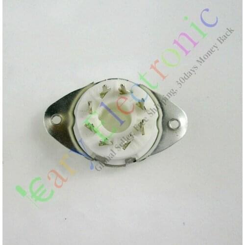Wholesale and retail 20pc 8pin PCB Ceramic vacuum tube sockets valve base Fr KT88 EL34 6550 6SN7 audio free shipping