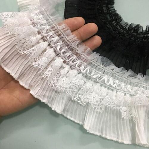 Pleated lace elastic dress hem doll skirt decorative dress wedding dress DIY accessories