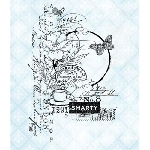 Background flower stamp Clear Stamp for Scrapbooking Transparent Silicone Rubber DIY Photo Album Decor 093
