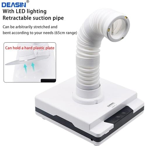 60W Dust Collector Extractor 360 Degree Rotation Square Dust Collector For Dental Lab Technician Use To Clean And Tidy Table