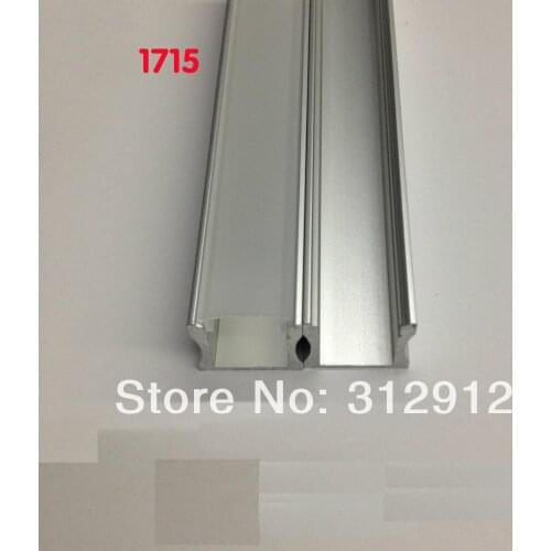 RA-1715;1M long LED aluminum profile(anodized silver color) with PC cover;for flexibe or hard LED strips