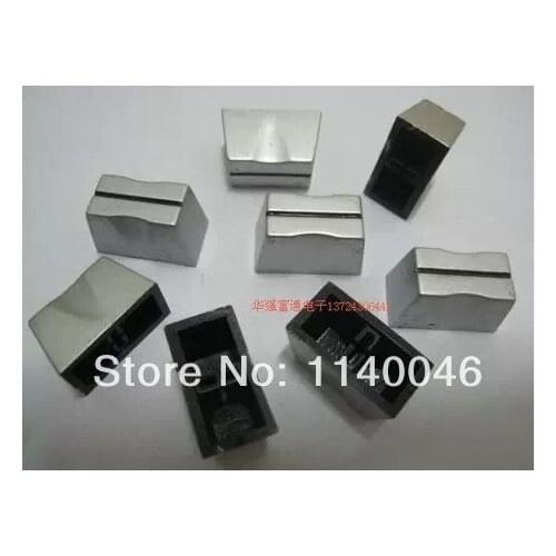 Amplifier knob Push button-shelf quality fader cap potentiometer knob dedicated push silver plastic cap