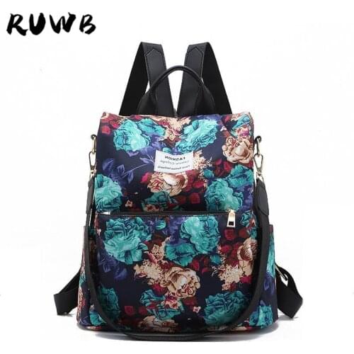 Business Work Laptop Backpack Water Resistant Anti-Theft College Floral Backpacks for Women Girls Casual Hiking Travel Daypack