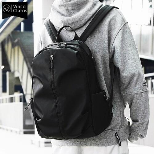 Simple Urban Man Backpack USB Charge Design Mens Backpack 15.6 Inch Laptop Backpack Male Lightweight School Bags for Teenagers