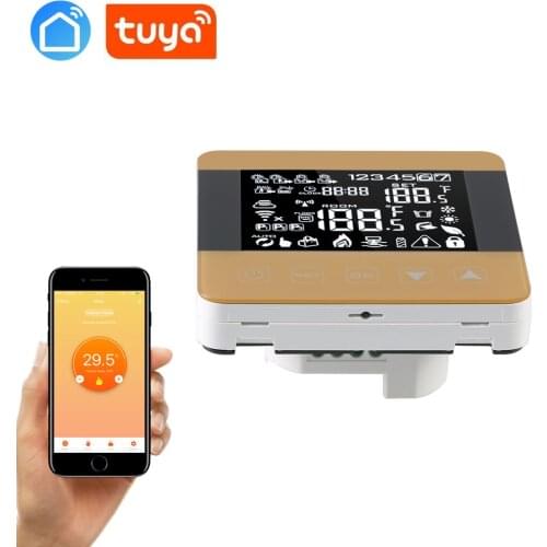 SMART TUYA WiFi Thermostat for Water/Electric Heating Temperature Regulator Weekly Programmable Touch Screen LCD Display Room