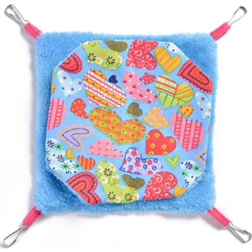 Warm Pet Hamster Birds Hammock Double Layer Squirrel Hanging Sleeping Bed Mat Pet House Swing Bed House Cage Toy Rat Accessories