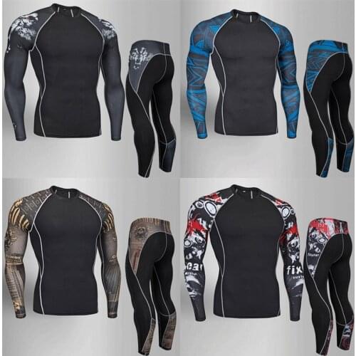 Thermal underwear Men Long Johns Fleece Quick-drying Tights Gym Clothes Man Sport Thermal Underwear S-4XL Plus size
