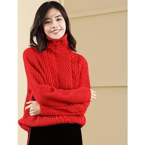 2018 autumn winter woman sweater knitting pullovers turtleneck with long sleeves fashion ladies clothes pull oversize femme