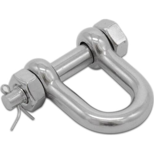 304 Stainless Steel M6/8/10/12/20/25 DEE Shackle Pin Nut Safty Pin Steel Buckle Bolt Anchor Safty DEE Shackle Outdoor Tools