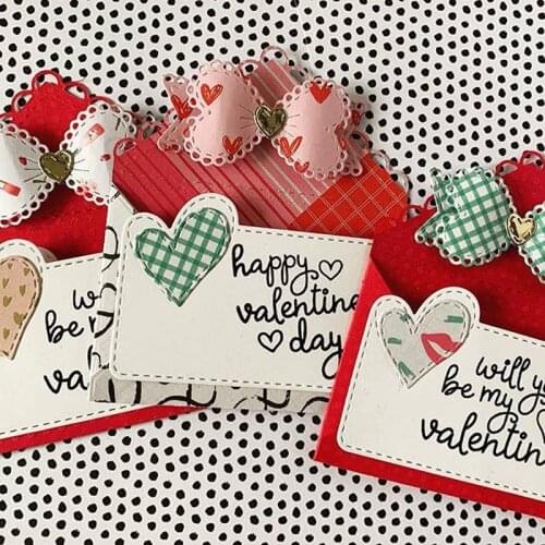 Envelope With Love 3D Bag Metal Cutting Dies For Scrapbooking Craft Die Cut Card Making Embossing Stencil Album Photo