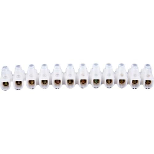 60 Amp - 12 Way Strip Terminal Block Strip - Electrical Wire Connector Amp:60A Connector Block CNIM Hot