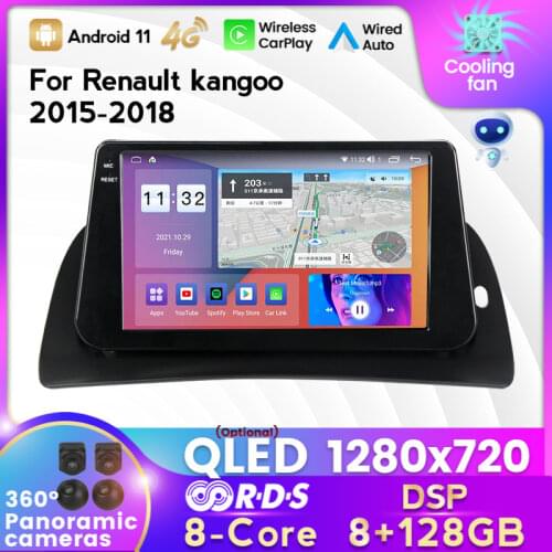 6G+128G IPS For Renault kangoo 2015 - 2018 Car Radio Multimedia Video Player Navigation Android 10 No 2din Dvd Carplay AUTO