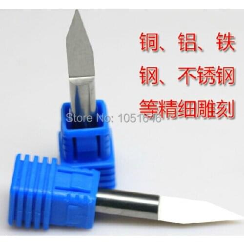 Free Shipping,Highest quality 5pcs/lot 3.175*30*0.2mm Flat Bottom Cutting Tool Bits, V Shape tool, flat end for Stainless steel