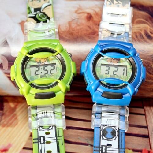 2019 Leisure Pentium Silicone Cute Handsome Cartoon Watch Boy Fashion Ben10 Children Electronic Watch
