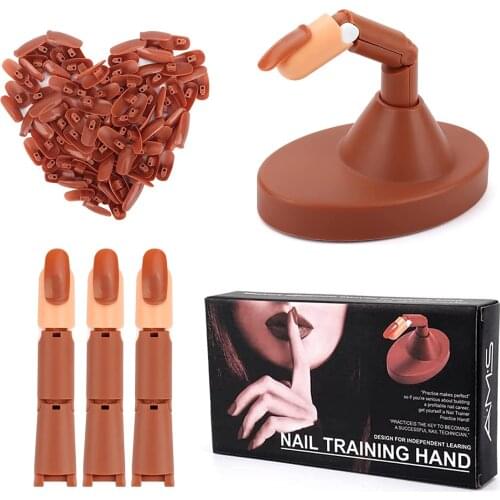 Showing Shelf Manicure Practice Fingers for Nails Joint Finger Manipulator Nail Set Beginner Training Practice Hand Nail Art