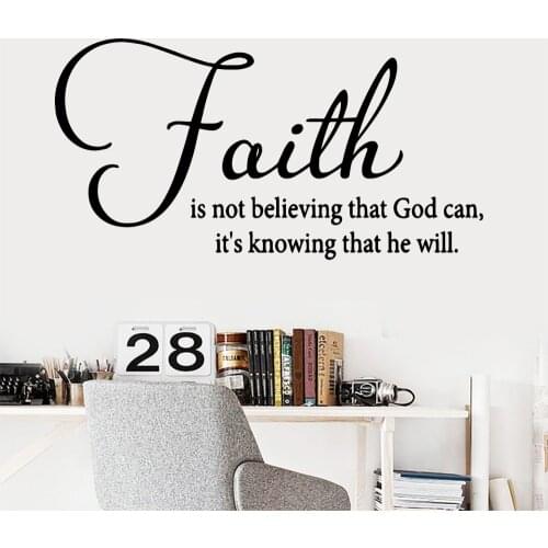 Diy Quote faith Pvc Wall Decals Home Decor Living Room Children Room Vinyl Art Decals Sticker Vinyl adesivo de parede