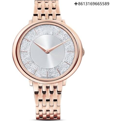 Classic fashion metal bracelet, rose gold tone, rose gold plated watch for men and women