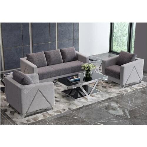 Contracted modern cloth art small negotiation 4S clothing store furniture three office sofa tea table combination