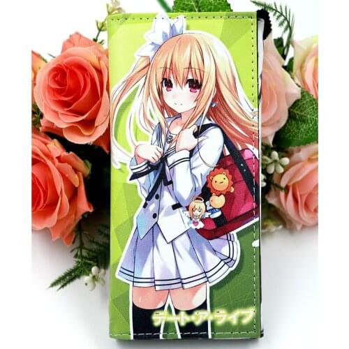 DATE A LIVE Anime Synthetic Leather Purse Mayuri Cartoon Clutch Wallet with Hasp