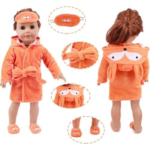 Fox Doll Costume with Fox Style Sleeping Bag, Pillow, Eye Mask Slumber Party Accessories Fits 18Inch American Girl Doll